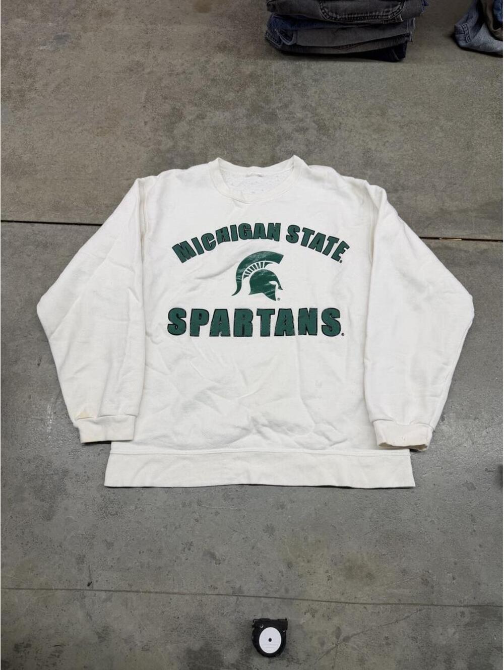 vintage michigan state spartans collegiate white crewneck size medium
